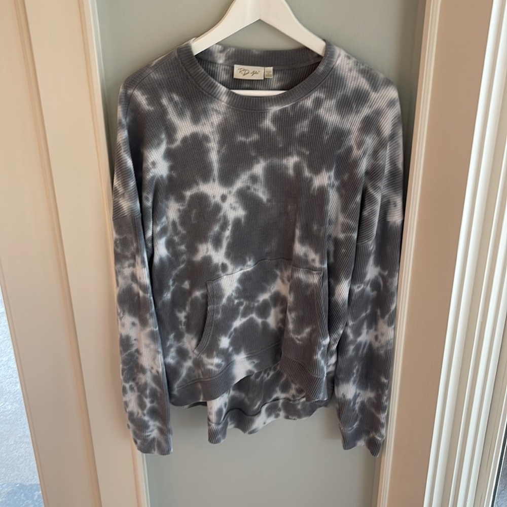 Anthropologie Tomasa Thermal Tie-Dye Pullover Top - Picture 4 of 6